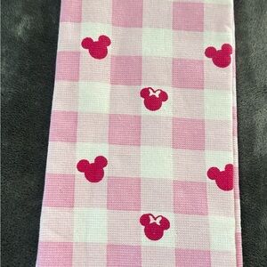 Disney Pink Checkered Kitchen Towel with Mouse Design